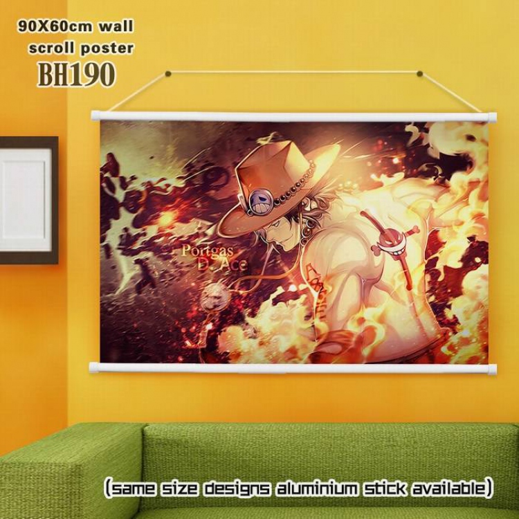 One Piece White Plastic rod Cloth painting Wall Scroll 60X90CM BH190