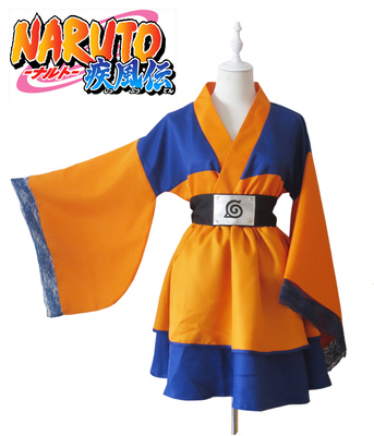 Naruto Uzumaki Naruto Child Lolita Kimono Dress Anime Cosplay Costume XXS XS S M L XL XXL XXXL 7 days prepare