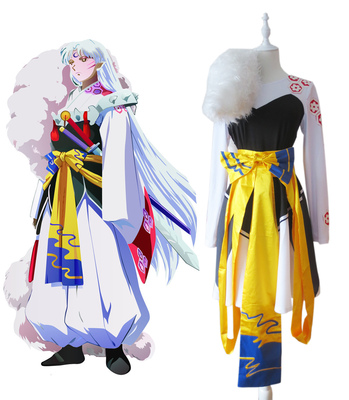 InuYasha Sesshomaru Lolita Kimono Dress Anime Cosplay Costume XXS XS S M L XL XXL XXXL 7 days prepare