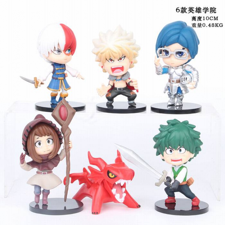 My Hero Academia a set of six Bagged Figure Decoration Model 10CM 0.48KG