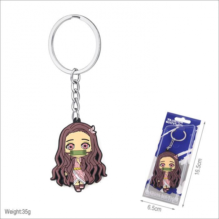 Demon Slayer Kimets Kamado Nezuko Double-sided soft keychain pendant hanging ornaments price for 5 pcs