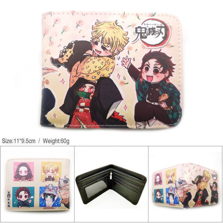 Demon Slayer Kimets Short color picture two fold wallet-HK-516