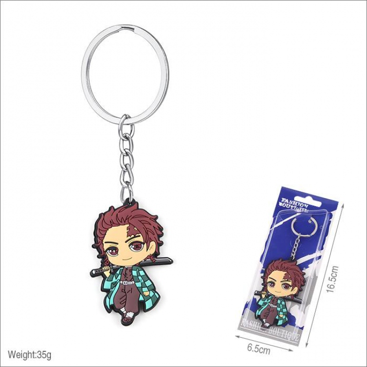 Demon Slayer Kimets Kamado Tanjirou Double-sided soft keychain pendant hanging ornaments price for 5 pcs