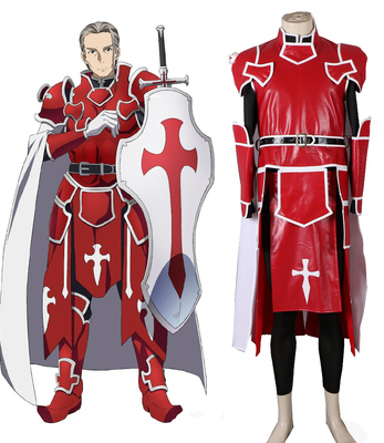 Sword Art Online SAO Knights of the Blood Heathcliff Uniform Anime Cosplay Costume XXS XS S M L XL XXL XXXL 7 days prepare