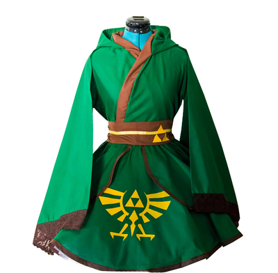 The Legend of Zelda Link Green Lolita Kimono Dress Anime Cosplay Costume XXS XS S M L XL XXL XXXL 7 days prepare