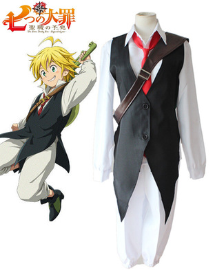 The Seven Deadly Sins Dragon's Sin of Wrath Meliodas Suits Anime Cosplay Costume S/M/L/XL 7 days prepare