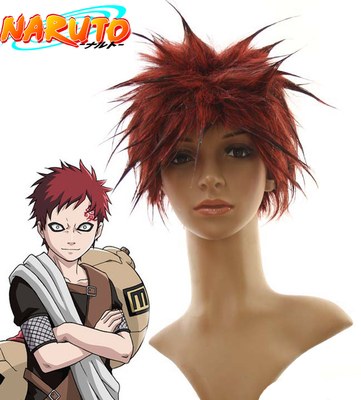 Naruto Gaara 30cm brown Cosplay Wig