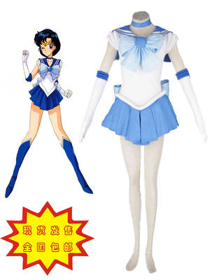 Sailor Moon Sailor Mercury Mizuno Ami Amy Anderson Fighting Uniform Cosplay Costume XXS XS S M L XL XXL XXXL 7 days prepare