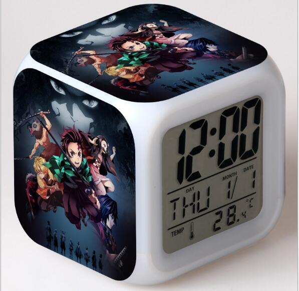 demon slayer anime led clock