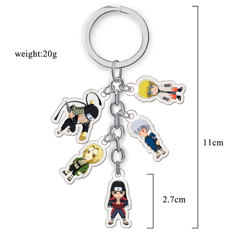 naruto anime double side acrylic keychain