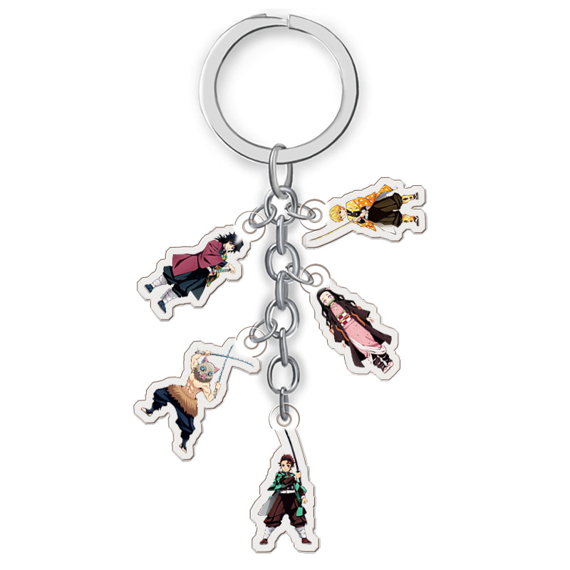 demon slayer anime double side acrylic keychain