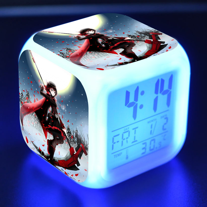 rwby anime led clock