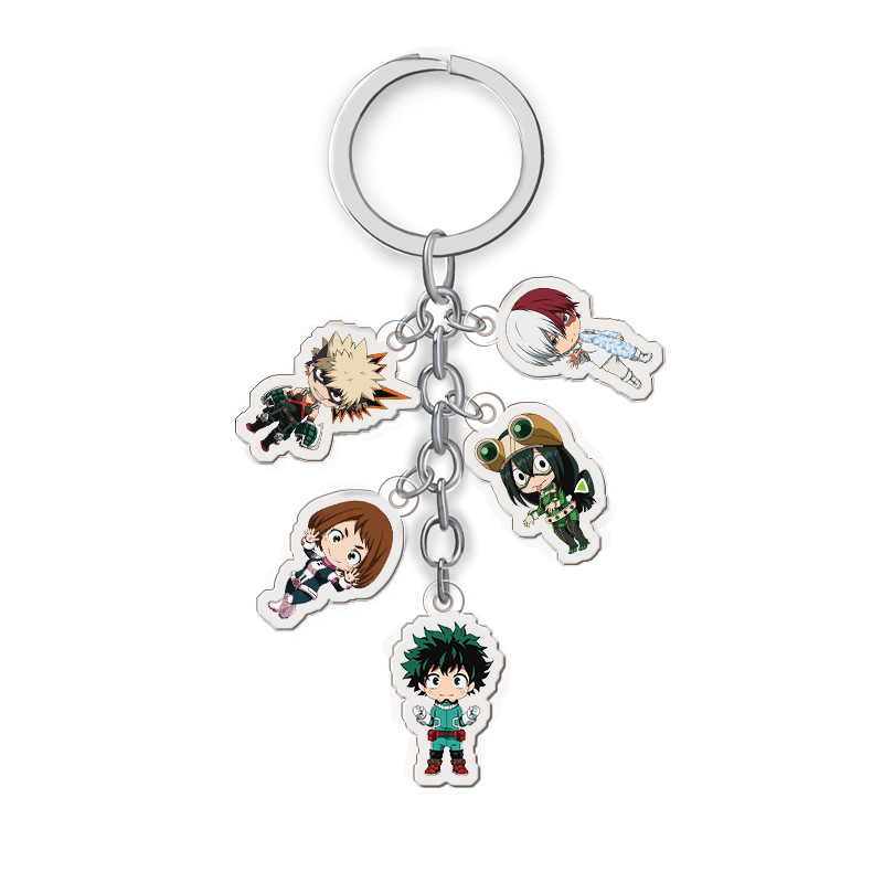 my hero academia anime double side acrylic keychain