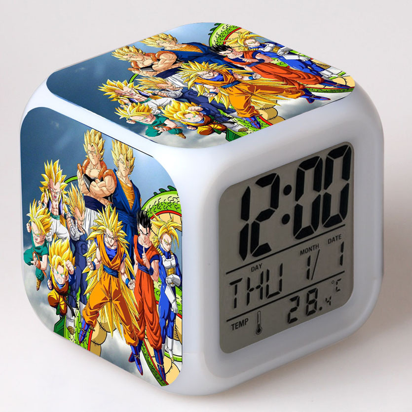 dragon ball anime led clock