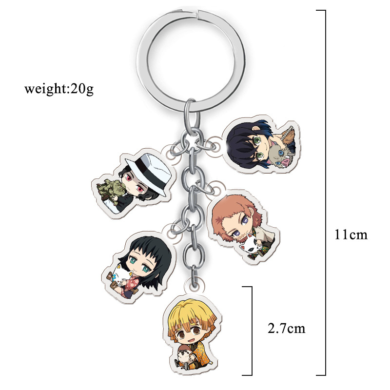 demon slayer anime double side acrylic keychain