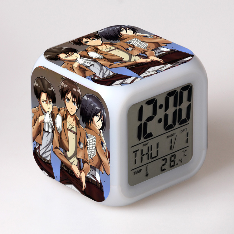 attack on titan anime led clock