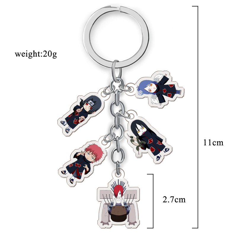 naruto anime double side acrylic keychain