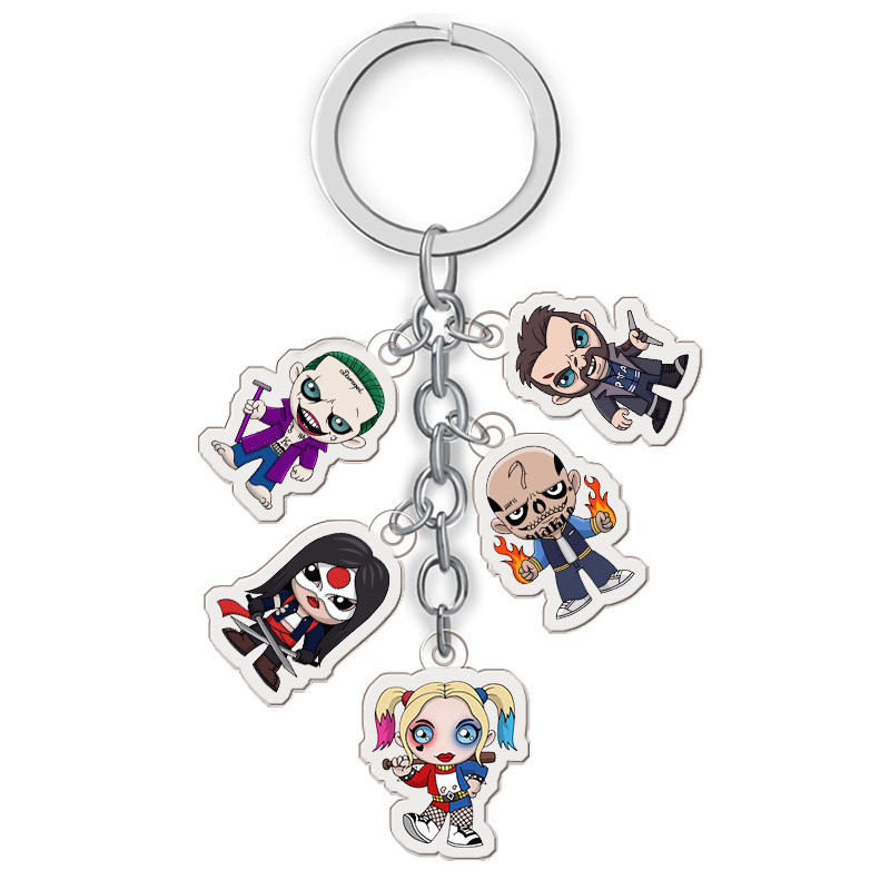 suicide squad anime double side acrylic keychain