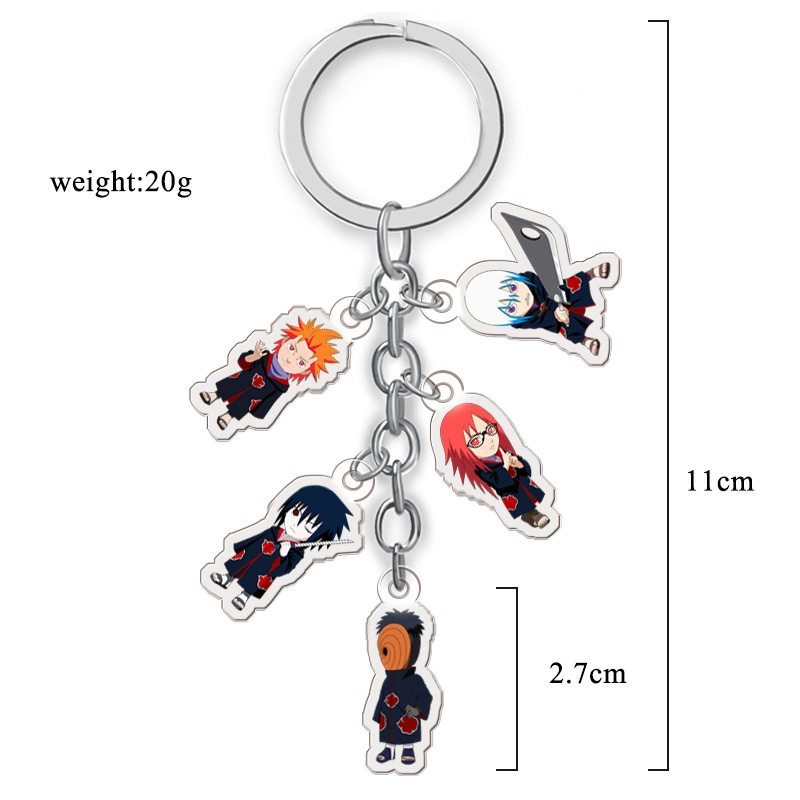 naruto anime double side acrylic keychain