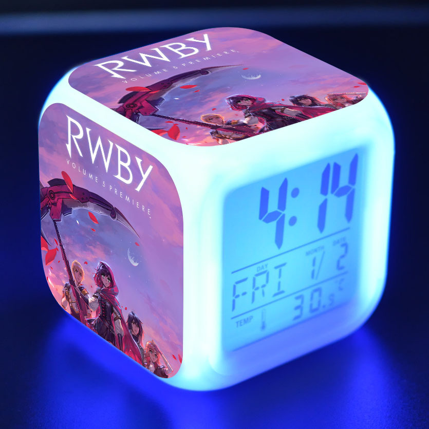 rwby anime led clock