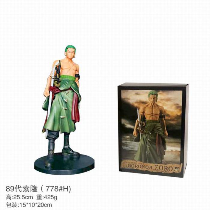 One Piece Roronoa Zoro 778#H Boxed Figure Decoration Model 25.5CM 425G Color box size:15X10X20CM