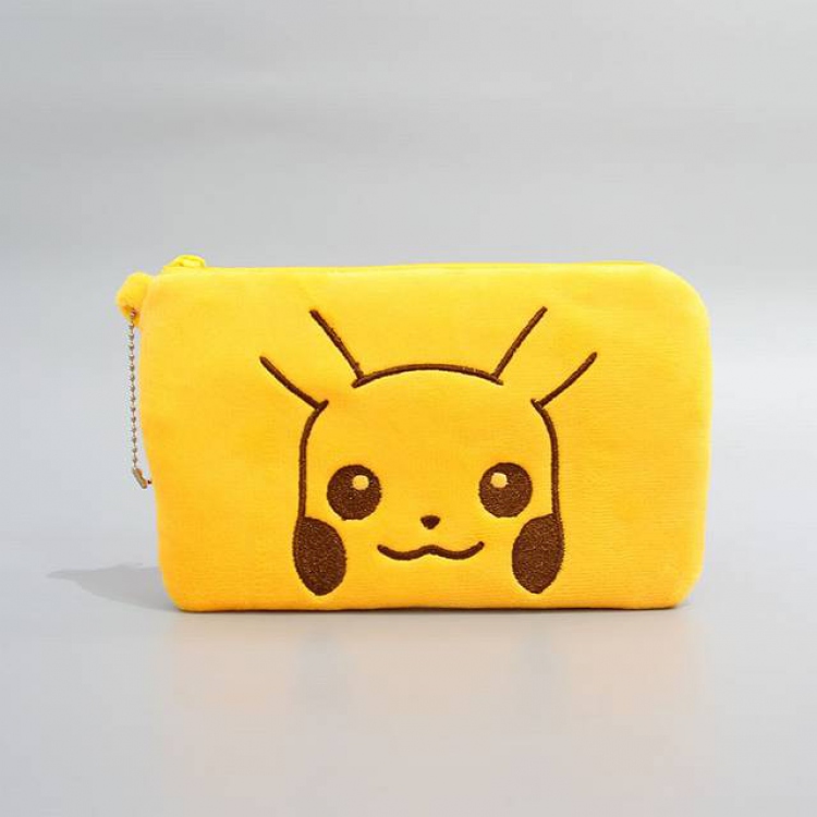 Pokemon Pikachu Plush zipper bag storage bag clutch bag wallet 20X12CM 0.04KG