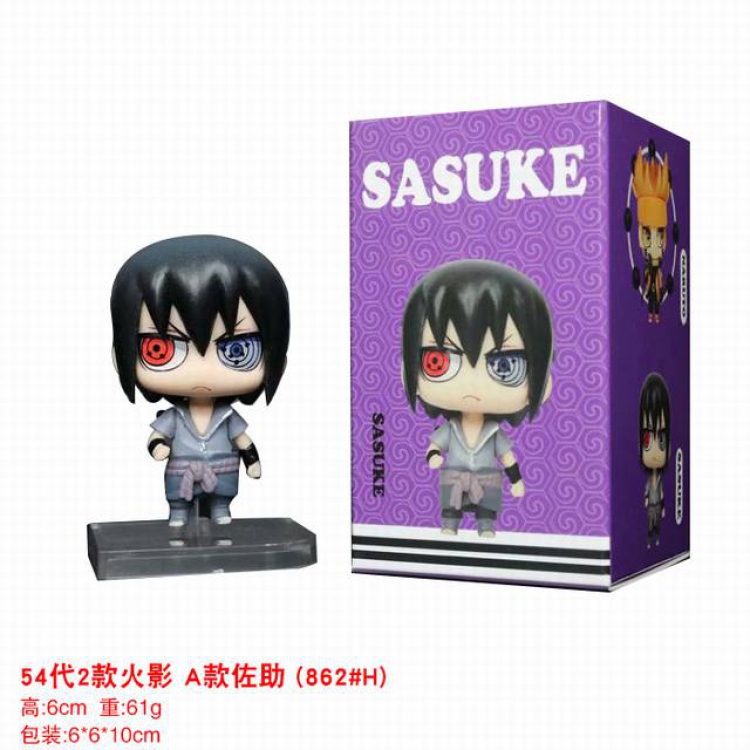 Naruto Sasuke 862#H Boxed Figure Decoration Model 6CM 61G Color box size:6X6X10CM