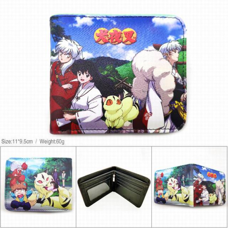 Inuyasha Short color picture two fold wallet 11X9.5CM 60G-HK-548