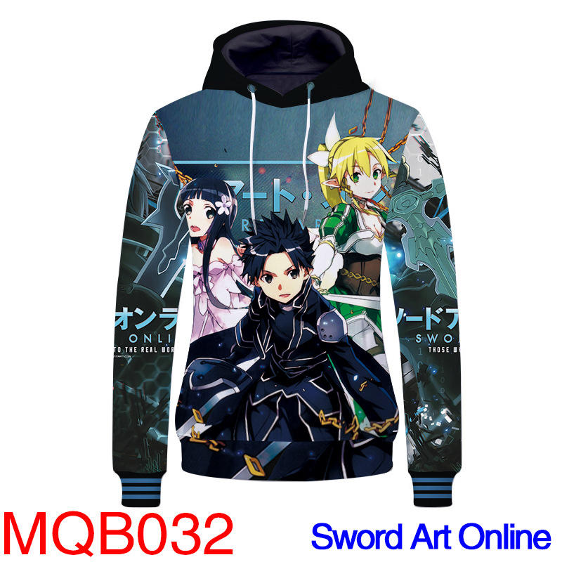 sword art online anime 3d printed hoodie 2xs to 4xl