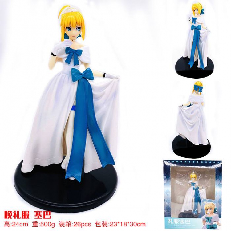 Fate Stay Night Saber Beautiful girl Boxed Figure Decoration Model 24CM 500G 23X18X30CM