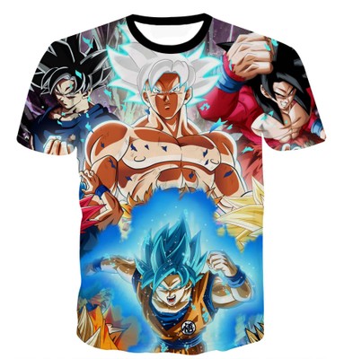 dragon ball anime 3d printed tshirt 2xs to 4xl