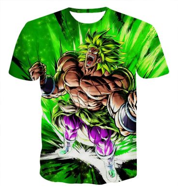 dragon ball broly anime 3d printed tshirt 2xs to 4xl