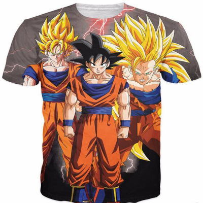 dragon ball anime 3d printed tshirt 2xs to 4xl