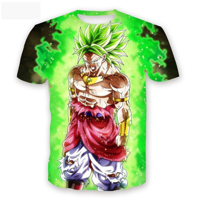 dragon ball broly anime 3d printed tshirt 2xs to 4xl