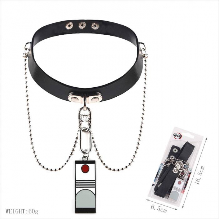 Demon Slayer Kimets Anime leather collar necklace 60G Style B