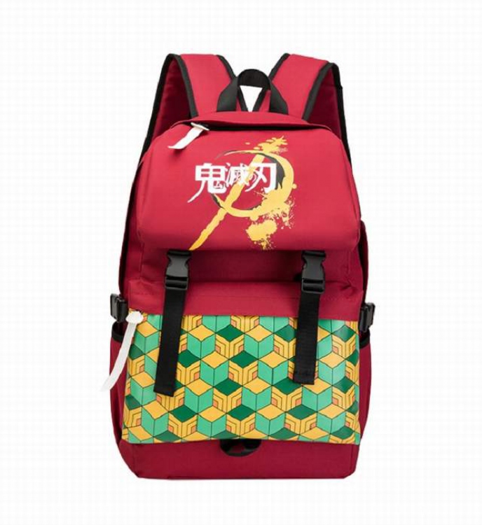 Demon Slayer Kimets Red Backpack School Bag