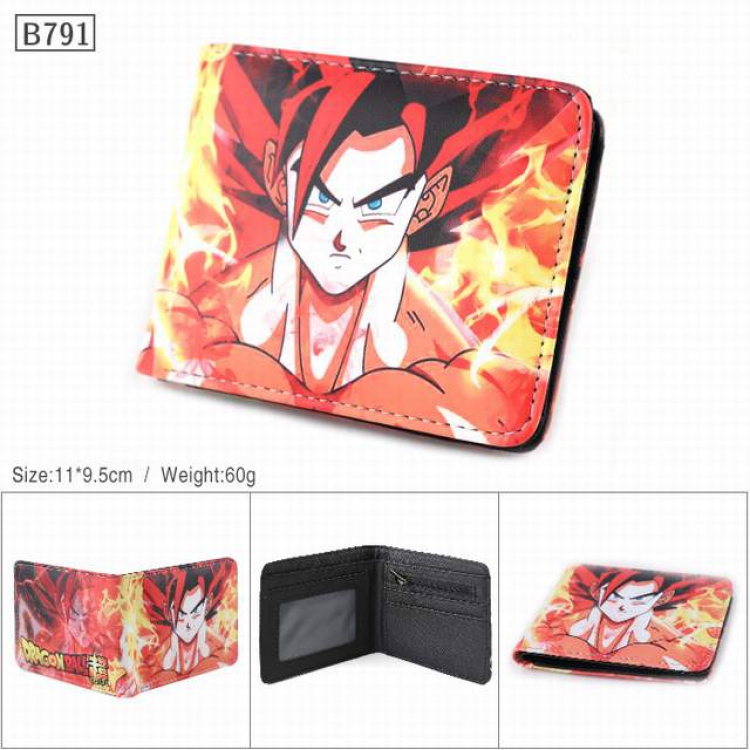 Dragon Ball Full color PU twill two fold short wallet 11X9.5CM 60G-B791