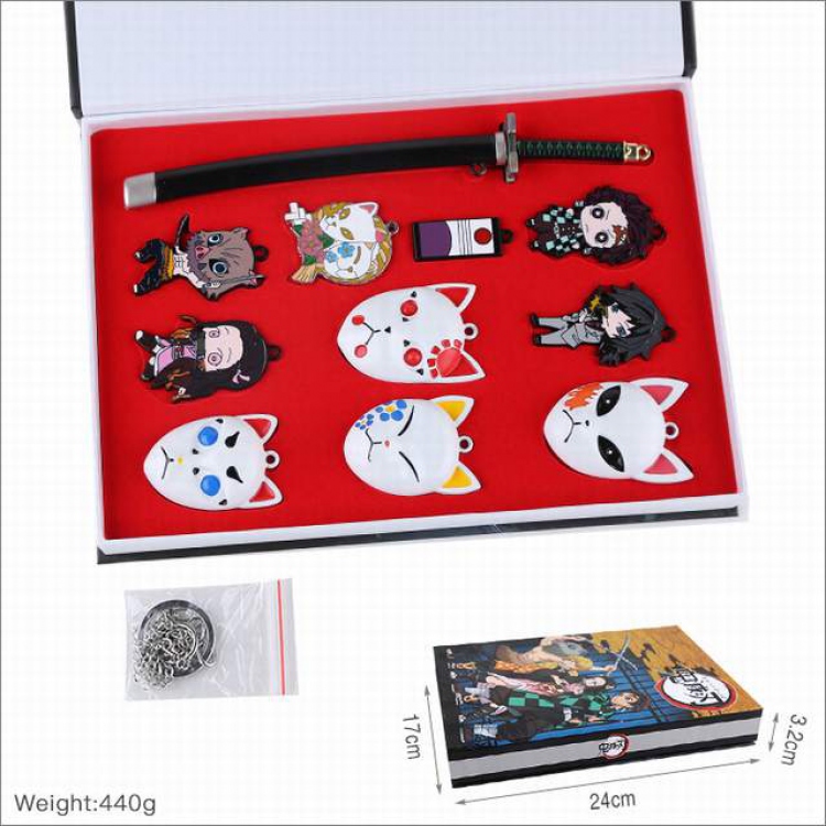 Demon Slayer Kimets a set of 11 boxed keychain pendants