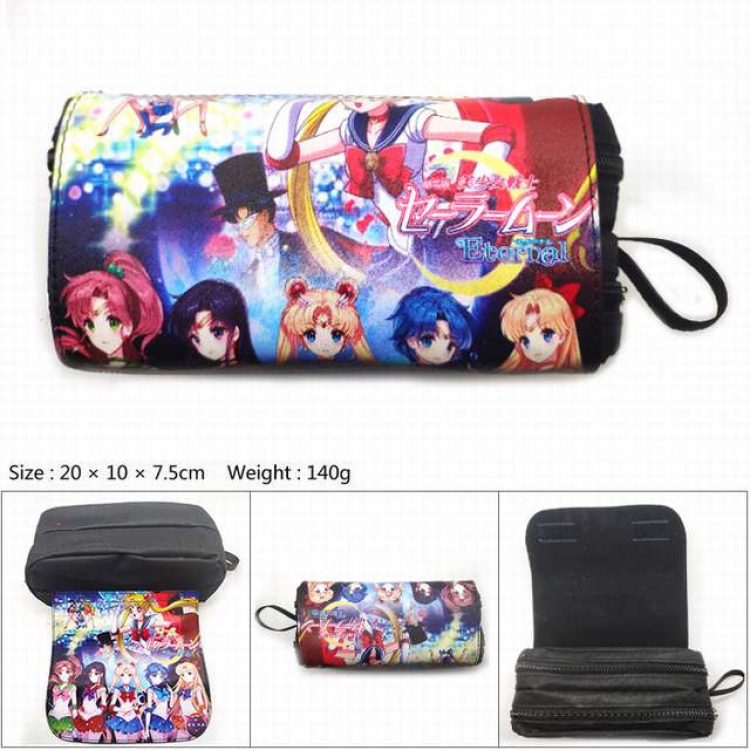 CG-009-SailorMoon Double zipper student pencil bag stationery bag 20X10X7.5CM 140G
