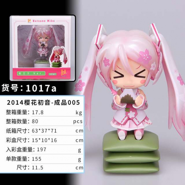 2014 Edition Hatsune Miku-005 Q version Sakura Hatsune Boxed Figure Decoration 11.5CM 155G a box of 80