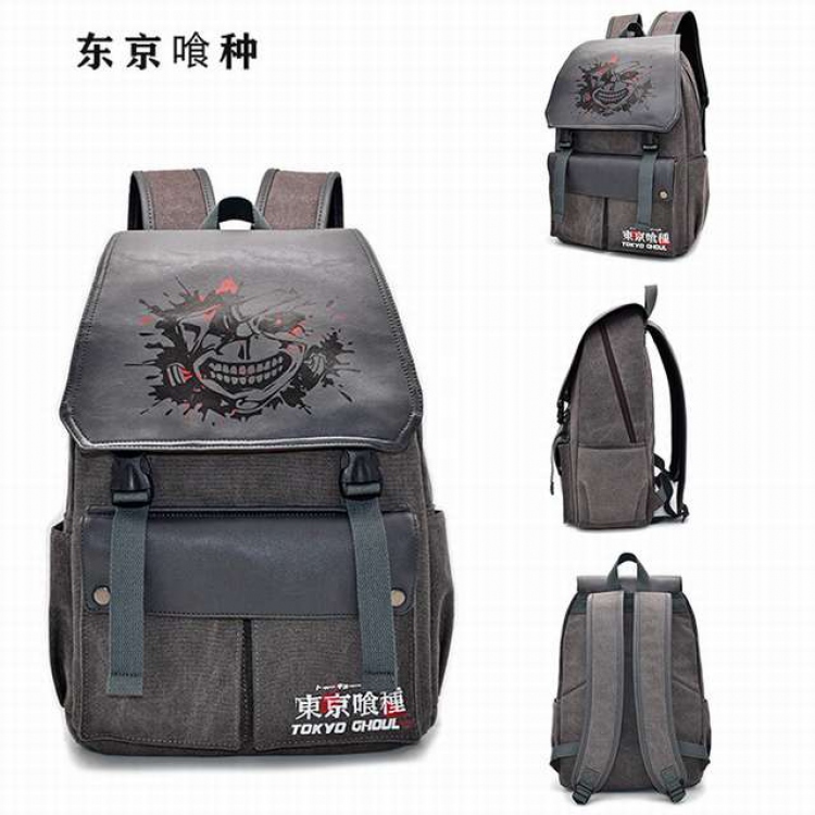 Tokyo Ghoul Anime washed canvas PU backpack school bag 32X15X45CM 0.8KG