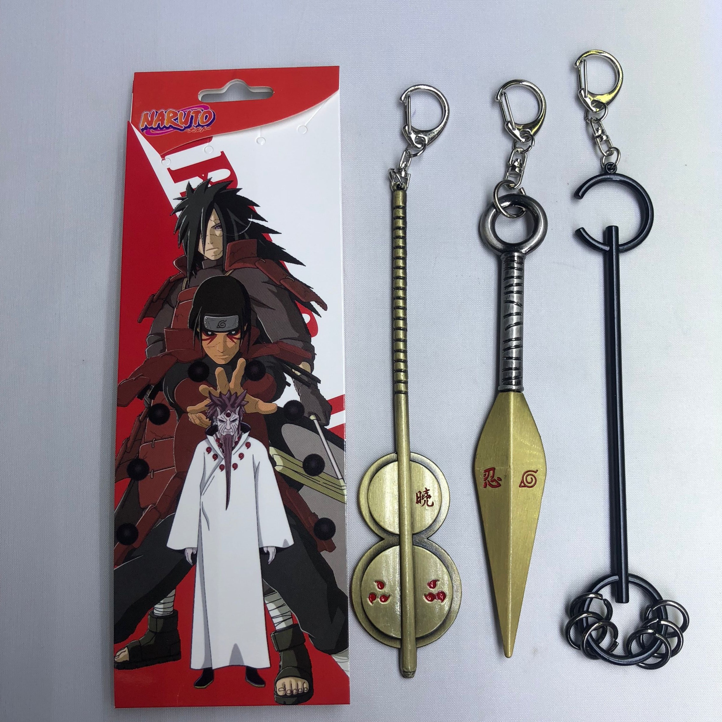 naruto anime weapon keychain