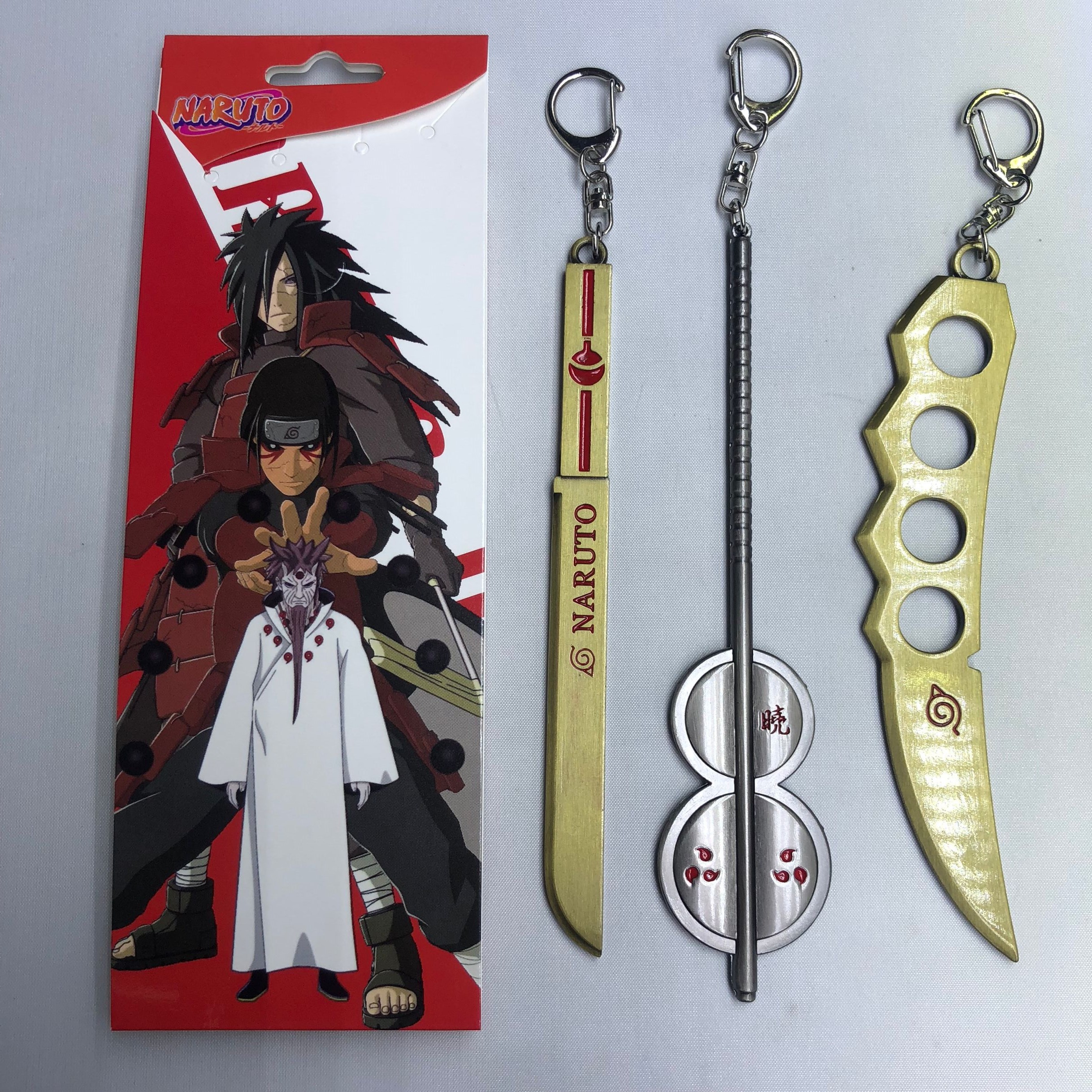 naruto anime weapon keychain