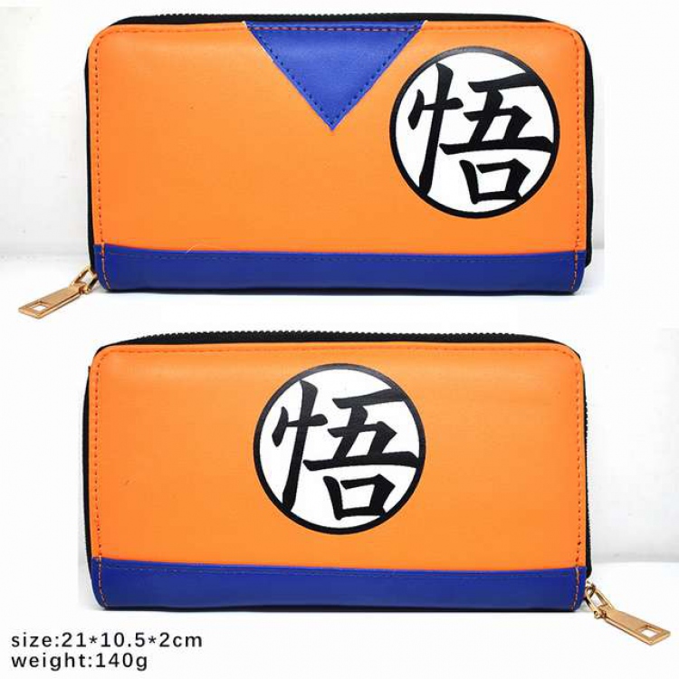 Dragon Ball Long zip wallet brown 21X10.5X2CM 140G