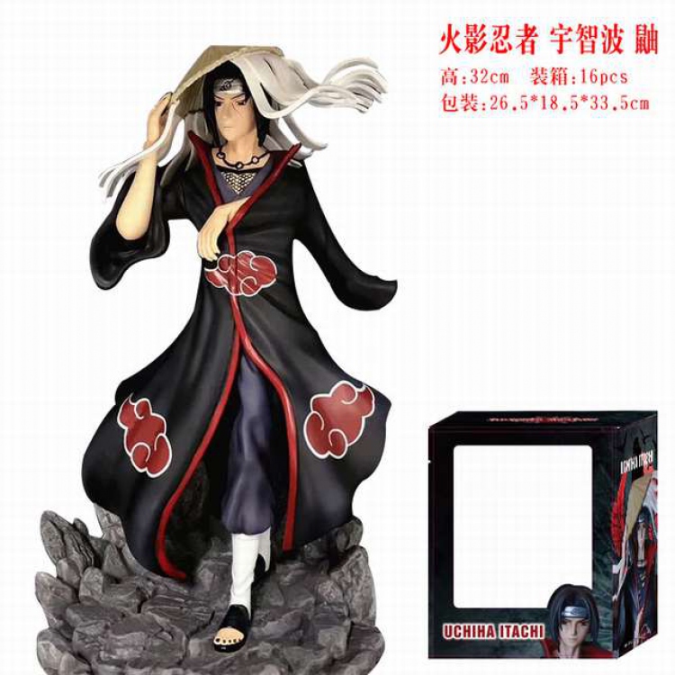 Naruto Uchiha Itachi Boxed Figure Decoration Model 32CM Color box size:26.5X18.5X33.5CM a box of 16