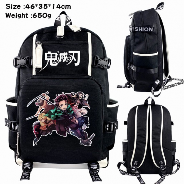 Demon Slayer Kimets Anime Backpack Student Backpack School Bag 46X35X14CM 650G