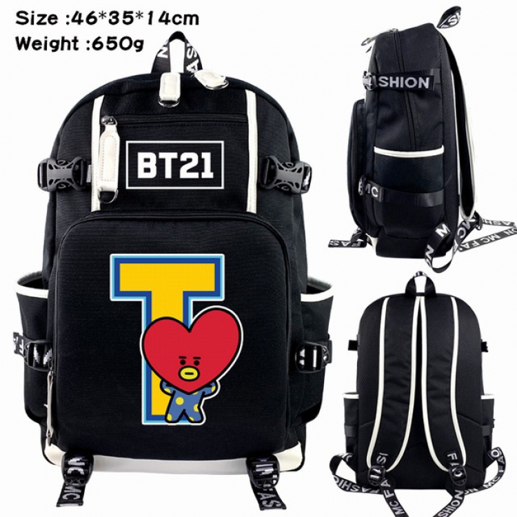 BTS Anime Backpack Student Backpack School Bag 46X35X14CM 650G
