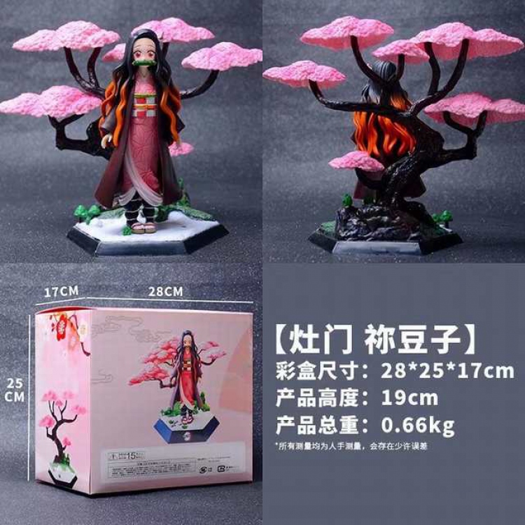 Demon Slayer Kimets Kamado Nezuko Boxed Figure Decoration Model 19CM 0.66KG Color box size:28X25X17CM