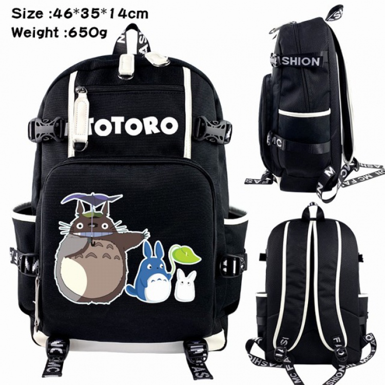 Totoro Anime Backpack Student Backpack School Bag 46X35X14CM 650G