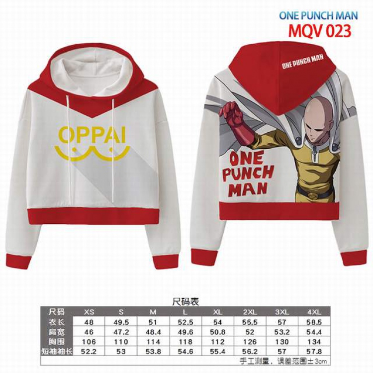 One Punch Man Full color printed hooded pullover sweater 8 sizes from XS to 4XL MQV 023